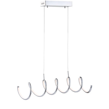 Ali 31" Dimmable Adjustable Integrated LED Metal Linear Pendant - JONATHAN Y
